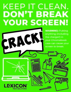 Dont Break Your Screen Flyer